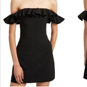 French connection black off the shoulder dress